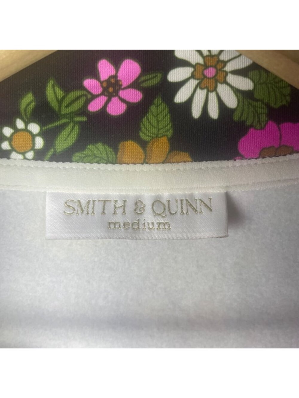 Smith & Quinn Womens Floral Full-Zip Jacket Medium Multicolor 70s floral retro - Picture 4 of 9